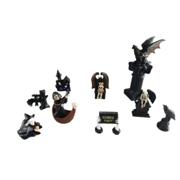oly-5bc9a5da74de610e1b6de6fa60177aca Wholesale Resin Dark Halloween Micro Landscape Decor DIY Car Parking Sign Desktop Ornament for Party Home Decor