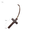Wholesale Handmade Wood Alloy Cross Pendant Necklace Double Layer Rope Chain Jewelry Accessory for Couples Boutique Resale