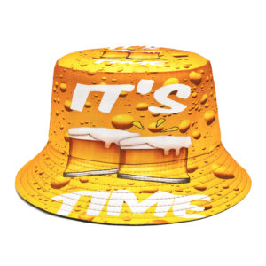 Wholesale Beer Print Bucket Hat Sun Protection Casual Hat for Party Resale