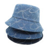 oly-5c1af39803b2c7f7b1d8813035aef76d Wholesale Washed Denim Fisherman Hat with Butterfly Knot Trendy Casual Sun Hat for Everyday Wear