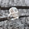 oly-5c1c4efba92e5d236d72440bb765b4d3 Wholesale Silver-Tone Alloy Skull Ring Vintage Halloween Women's Jewelry Fashion Accessory Boutique Resale