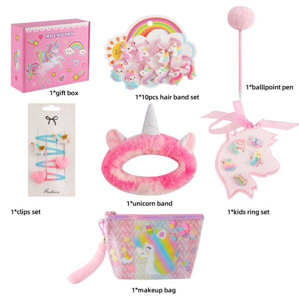 oly-5c28912f0fbdaef897fa07a490f343be Wholesale Unicorn Birthday Gift Box Set for Kids with Notebook and Bag Party Favor