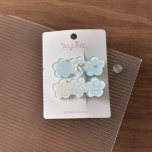 4 # Blue 3 flowers-2pcs