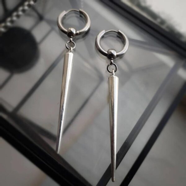 Wholesale Gothic Geometry Cone Pendant Earrings Alloy Electroplated Fashion Accessory for Resale