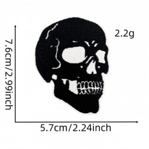 Black skull cloth patch 6#