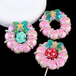 Wholesale Christmas Wreath Bow Tie Style Epoxy Plastic DIY Phone Key Bag Accessory Boutique Resale