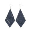 oly-5c714bbf4b2c48a2dd50ae177e3fffde Wholesale PU Leather Denim Style Geometric Earrings for Women Fashion Accessory