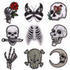 oly-5c8fb61ece52fe2327a4126626436681 Wholesale Polyester Thread Undead Skeleton Patch - Fashion Decorative Accessory for Boutique Gift
