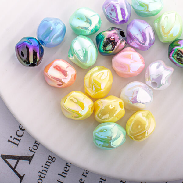 oly-5c969cc71f4e47a472ba1acb2f01201a Wholesale Acrylic Electroplated Beads Solid Purple Loose Beads for DIY Jewelry Bracelet Bag Charm Craft Supply