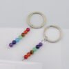 oly-5cb58490c36ac2c2274b895e8a64b524 Wholesale Metal Keychain with Natural Crystal Beads Mediterranean Style Bag Pendant for Gift or Resale
