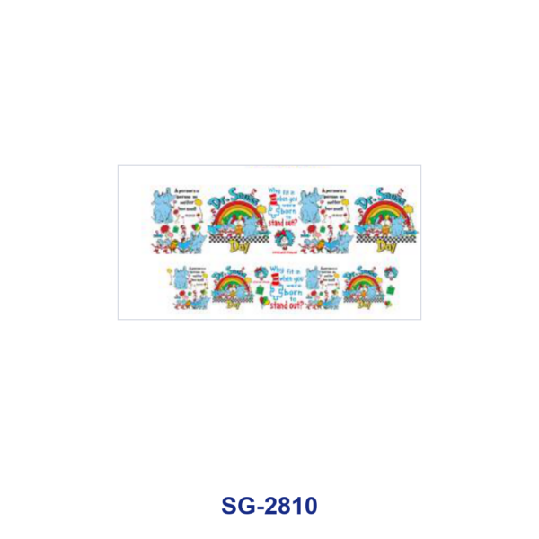 Wholesale 8pcs Kids Picture Book Cartoon Reading Theme Print 3oz Cup Stickers Wrap OLY Exclusive
