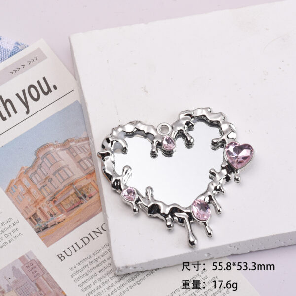 oly-5cc93bc025f53508eba98093bc78432a Wholesale Y2K Love Drop Pendant Black Alloy Fashion Jewelry Accessory Boutique Resale