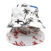 oly-5cd176dd7ceb4894e34f76f56d3324f7 Wholesale Double Sided Fisherman Hat Palm Tree Pattern Beach Vacation Sunscreen Fashion Accessory Gift