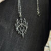 Wholesale Gothic Vintage Hollow Flower Pendant Necklace Stylish Jewelry Accessory for Daily Wear