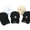 Wholesale Chic Baseball Cap with English Letters Black White Adjustable Unisex Resale