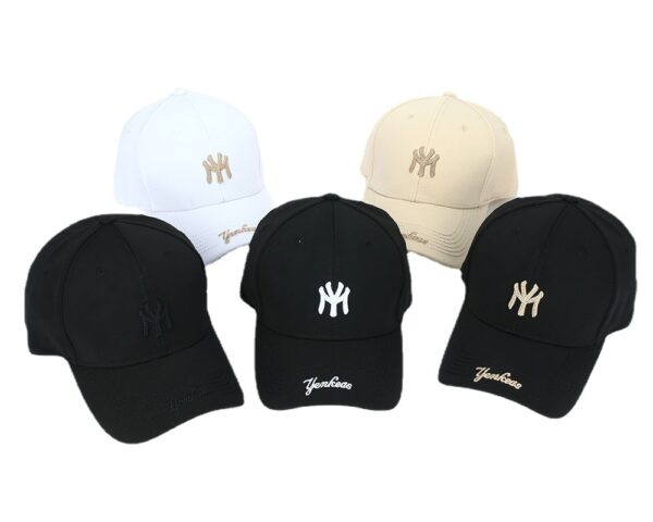 Wholesale Chic Baseball Cap with English Letters Black White Adjustable Unisex Resale