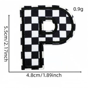 Checkerboard letter patch P