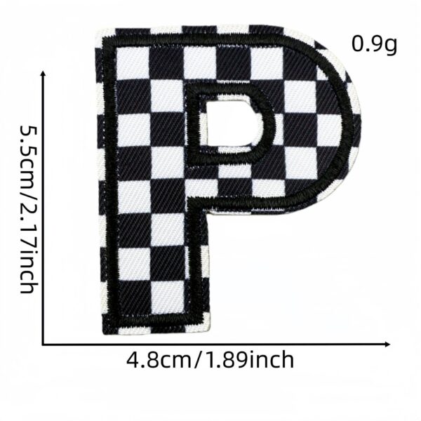 Wholesale American Street Style 36pcs Checkerboard Letter Number Cloth Patches for DIY Decoration Resale Gift