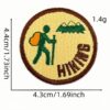 Wholesale Boutique Cartoon Outdoor Adventure Embroidered Round Patch Polyester Thread Decorative Badge