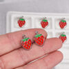 oly-5cec74cedd3d080ee07755ac538592b9 Wholesale Strawberry Enamel Pendant Charm Jewelry Accessory for DIY Bracelet Making Gift