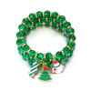 Wholesale Alloy Christmas Beaded Bracelet Set 3Pack Cartoon Pendant Jewelry Accessory