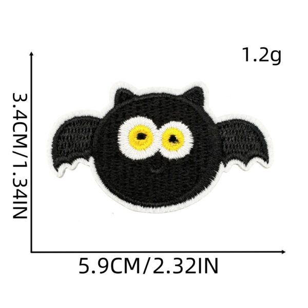 Wholesale Halloween Polyester Cloth Patches Pumpkin Bat Ghost Spider - Decorative Accent for Party Favors Boutique Resale