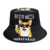 Wholesale Animal Print Reversible Bucket Hat Summer Beach Fashion Accessory Boutique Gift
