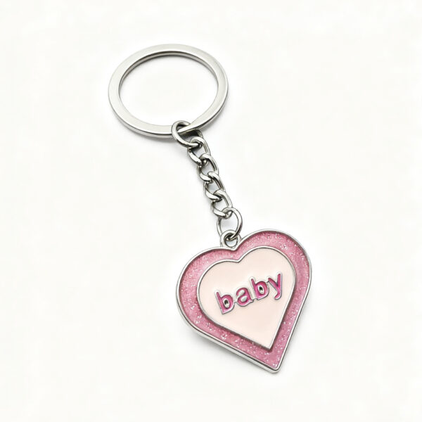 Wholesale Metal Love Couple Keychain Sweet Style Bag Charm Gift