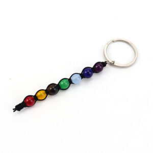 Black rope B key chain