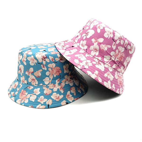 oly-5d910393320e1ef97b489ac5b0ff4e67 Wholesale Double Sided Floral Print Bucket Hat Sun Protection Everyday Casual Hat for Women