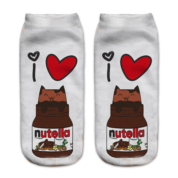 Wholesale Fashion 3D Digital Print Pattern Polyester Cotton Adult Socks Resale