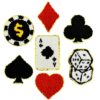 Wholesale Embroidered Playing Card Patches DIY Clothing Decor Stylish Fashion Accessory Gift