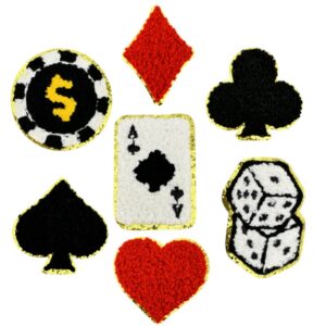 Wholesale Embroidered Playing Card Patches DIY Clothing Decor Stylish Fashion Accessory Gift