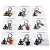 Wholesale Natural Crystal and Agate Hand Knitted Heart Pendant Bag Charm Keychain Decorative Accessory