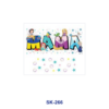 Wholesale 8pcs Colorful Hand Drawn Figure Holiday Sport Maternal Letter Decor Mini Cup Keychain Sticker OLY Exclusive