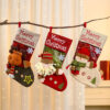 oly-5de1336c63a5b5e1a077542fb019c686 Wholesale Polyester Christmas Stocking 3D Santa Claus Design Holiday Home Decor Gift