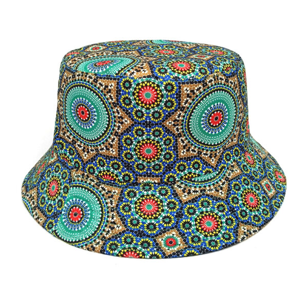 Wholesale Reversible Printed Fisherman Hat Retro Pattern Sun Protection Outdoor Travel Women's Casual Hat