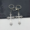 Wholesale Gothic Flower Cross Keychain Car Key Accessory Bag Charm Gift