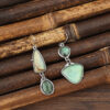 oly-5e10cbb442cf1afb4b65f4d317fee4a9 Wholesale Bohemian Palace Style Geometric Green Synthetic Gemstone Earrings for Party Wear Fashion Accessory