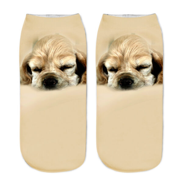 oly-5e10e33be3421e05b3fd45dc73b3271d Wholesale Trendy 3D Printed Animal Dog Boat Socks Kids Unisex Breathable Cotton Blend Casual Socks Gift