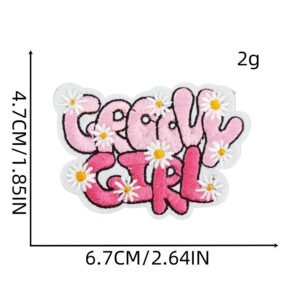 Color English Text Cloth Sticker 9#