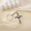 Wholesale Stylish 3D Skull Cross Keychain Alloy Car Key Accessory