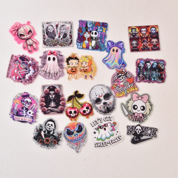 oly-5e404d1d6bb2c0ad269e8da70931e413 Wholesale Random Different Styles 20pcs 30pcs Halloween Acrylic Flat Backs