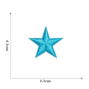 Blue five-pointed star Small size cloth stickers