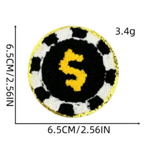 Towel embroidered poker cloth stickers 6#