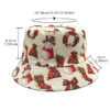 Wholesale Christmas Snowman Print Double Sided Bucket Hat Sun Protection Fashion Accessory