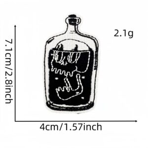 Black skull cloth patch 3#