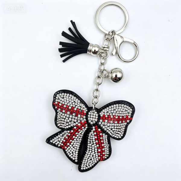 Wholesale Rhinestone Team Bow Keychain Fashion Accessory Gift for Wedding Party Resale