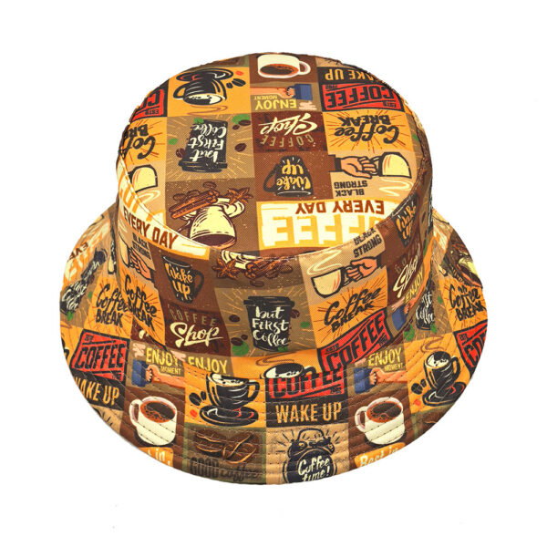 oly-5e67dc0c032f612071e1374e06219921 Wholesale Coffee Pattern Bucket Hat Sun Protection Fashion Accessory Casual Gift for Women