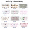 oly-5e6a6152bbd7653b42b8f4c4c06a1651 Wholesale 8pcs Mixed Inspirational Text Cartoon Character Floral Print 3oz Cup Stickers Wrap OLY Exclusive